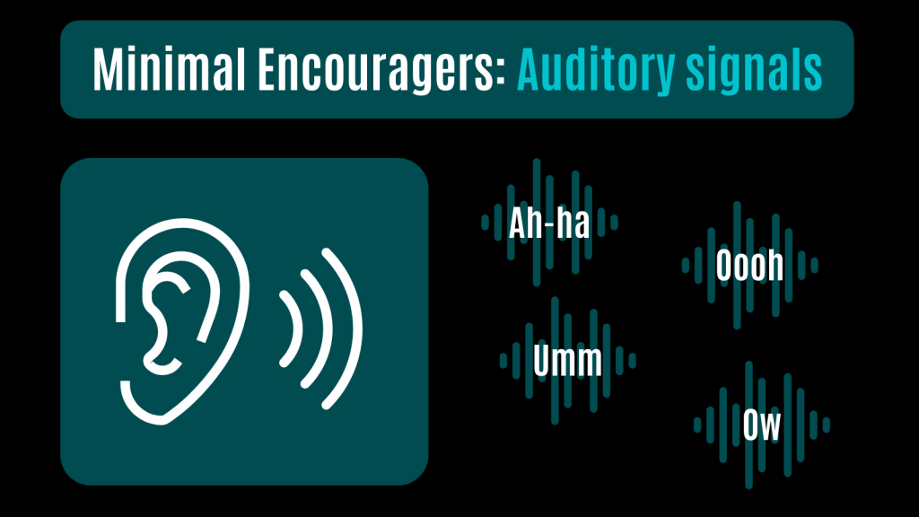 Auditory signals to build rapport